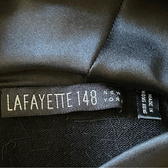 Lafayette 148 New York Sequined Embellished Cowl Neck Sleeveless Top Size L Wool - Picture 7 of 9